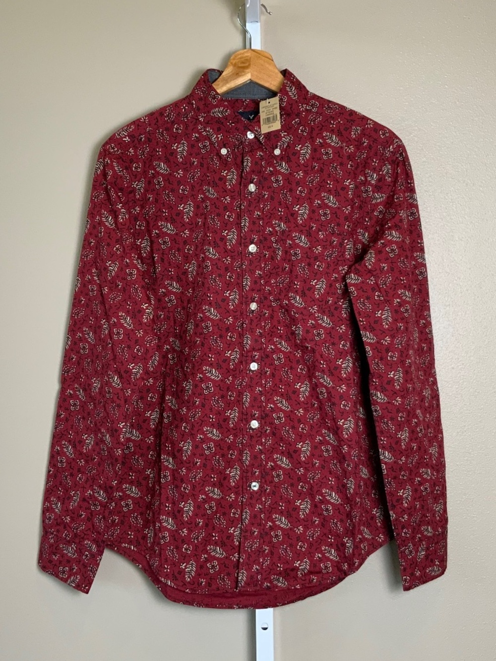 American Eagle Outfitters Classic Fit Printed Button Down Oxford Shirt